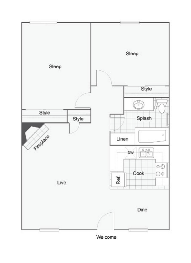 Garden | 2-Bedroom Floorplan - ReNew 4247