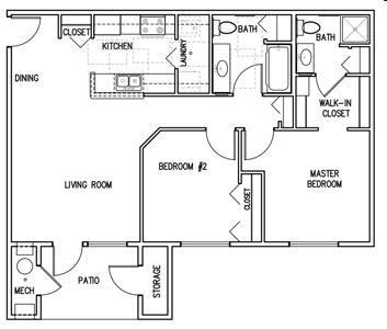 2BR/2BA - Blue Ridge Apartments