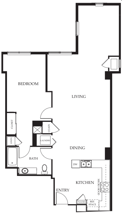 1BR/1BA - Skyline at Tamien Station Apartments