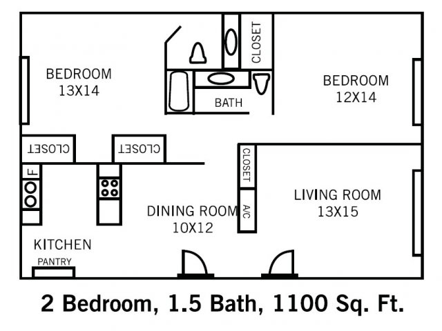 2BR/1.5BA - Lenox Woods