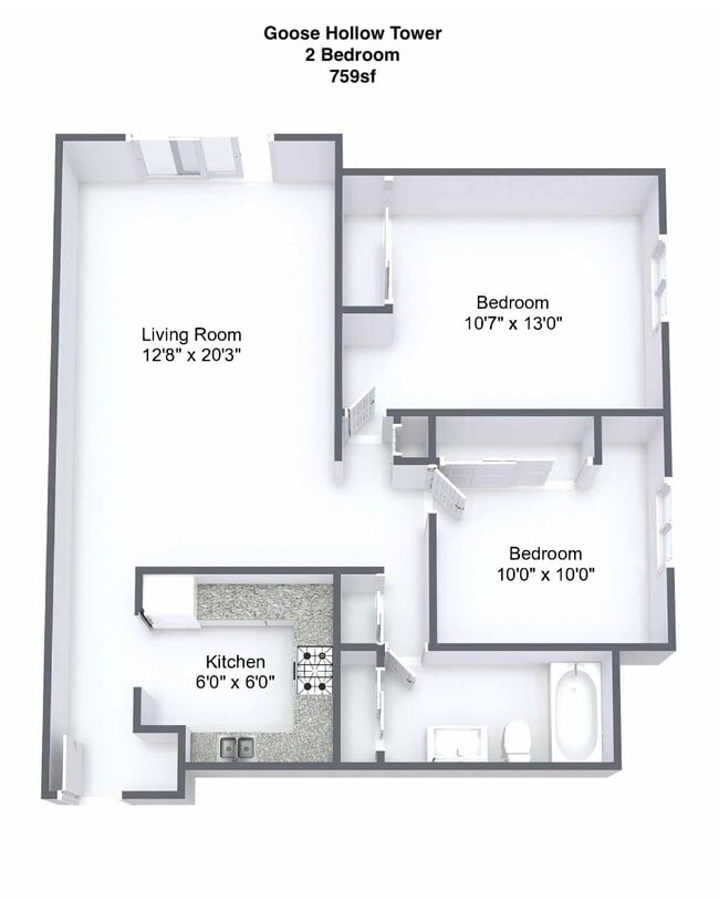 Floorplan - Goose Hollow Tower