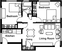 2BR/1BA - Shannon Fox Apartments