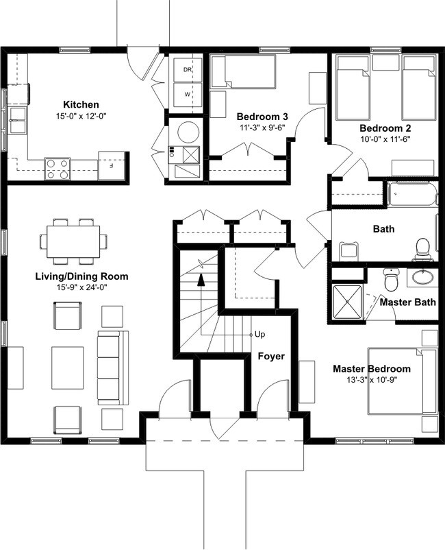 3BR/2BA Townhouse - Emerson Square Apartments