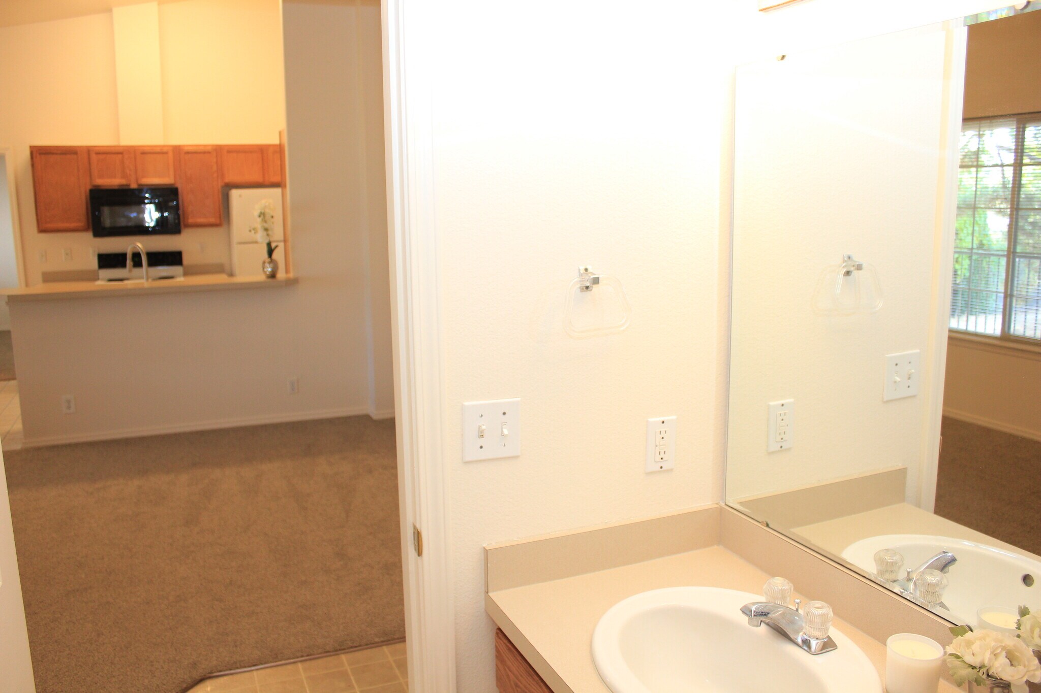 View From Guest Bathroom into Living Room - 7626 W Opohonga Ln