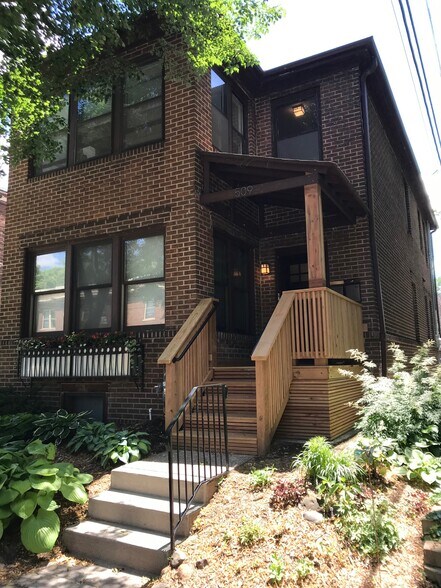 Newly remodeled cedar front porch - 509 W 22nd St