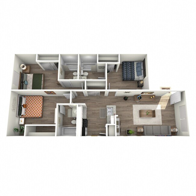 Floorplan - Riverwalk Luxury Apartments