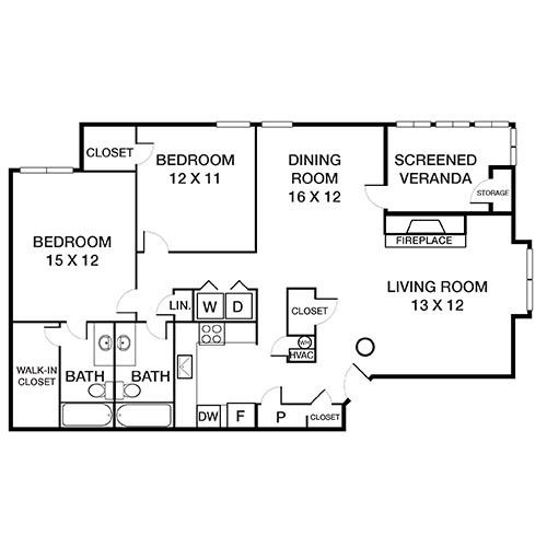 Floorplan - Hillmeade Apartment Homes