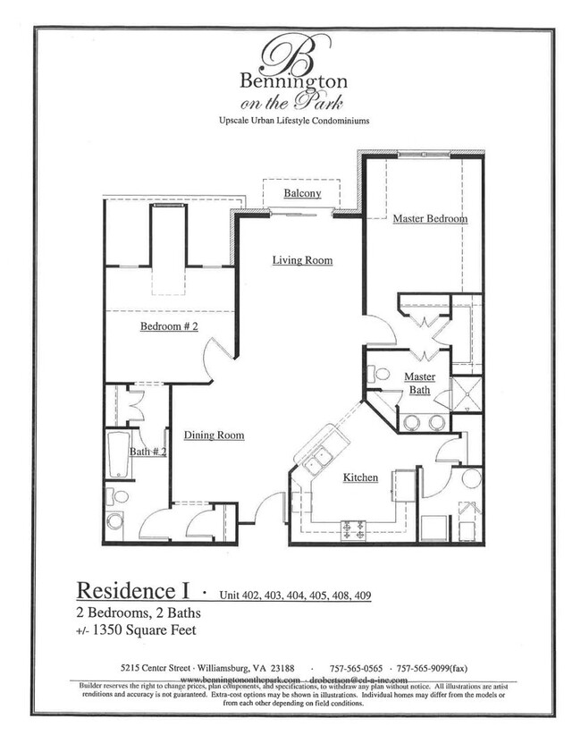 Building Photo - 2 bedroom/2 bathroom- Bennington on the Park