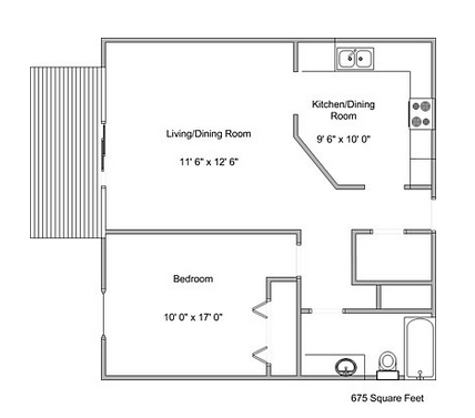 1BR/1BA - Stanford Court