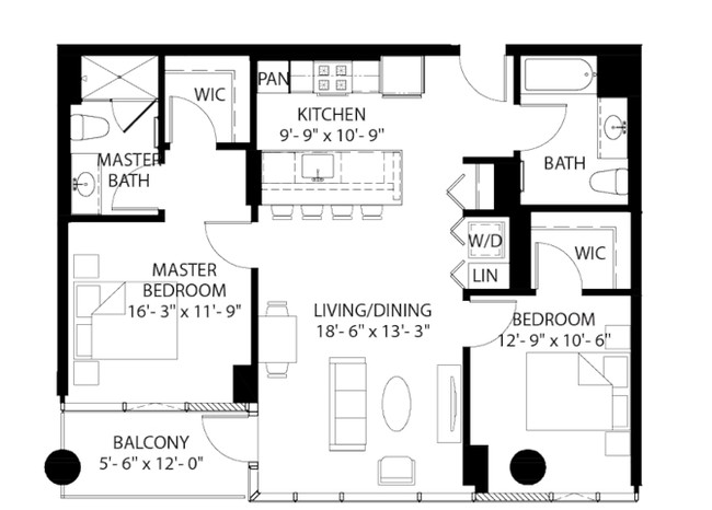 Floorplan - Halsted Flats