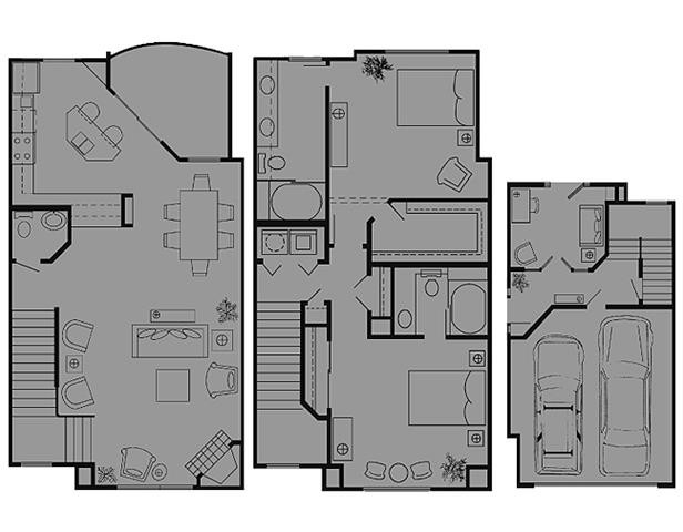 Floorplan - Tuscany Villas Townhomes