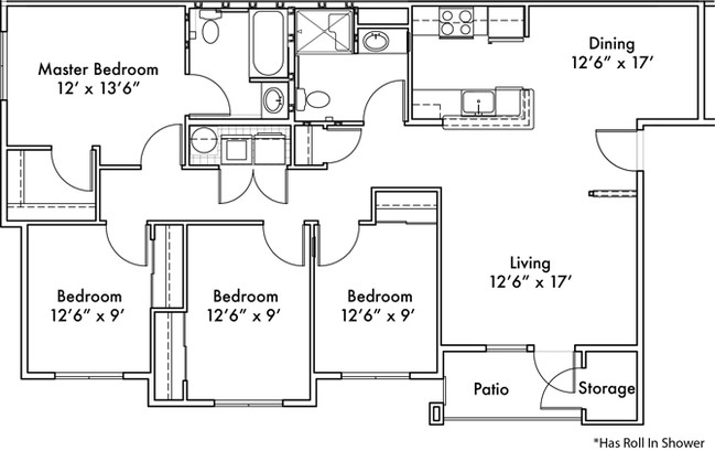 Floorplan - Scriber Creek Apartments