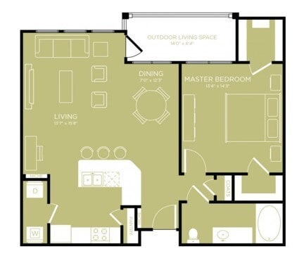 Floorplan - Retreat at Wylie 55+ Active Adult Apartment Homes