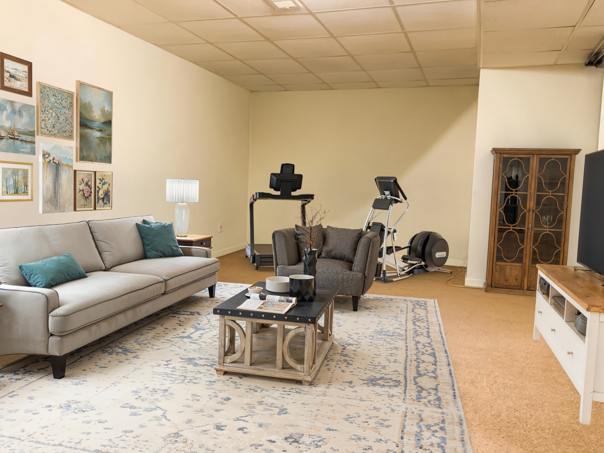 Lower Level Living Room - 108 Heidi Ct