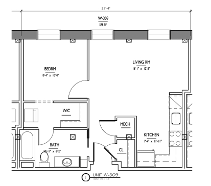 Flat One Bedroom A - Oxford Mills