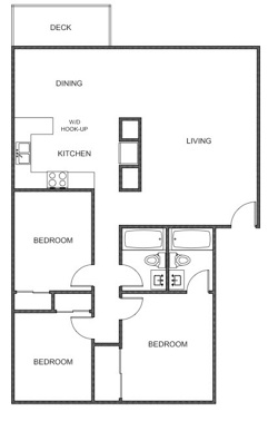 3BR/2BA - Timberlee Apartments