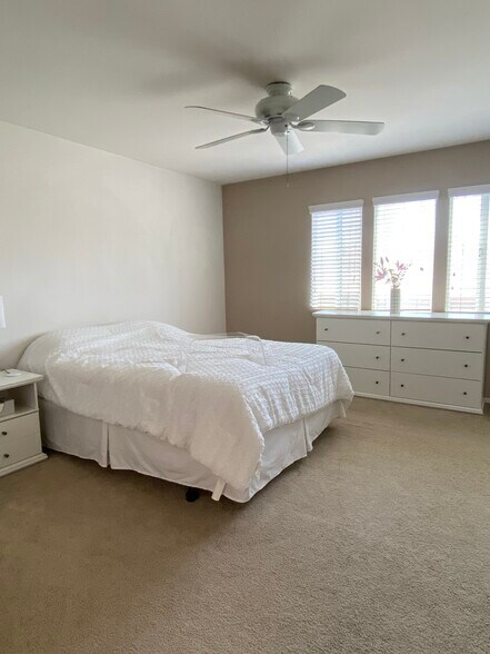 Furniture placement by a previous resident in bedroom #1 - 1322 Garnet Ave