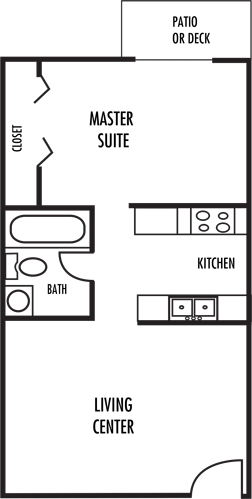 1BR/1BA - Stonewood Apartments