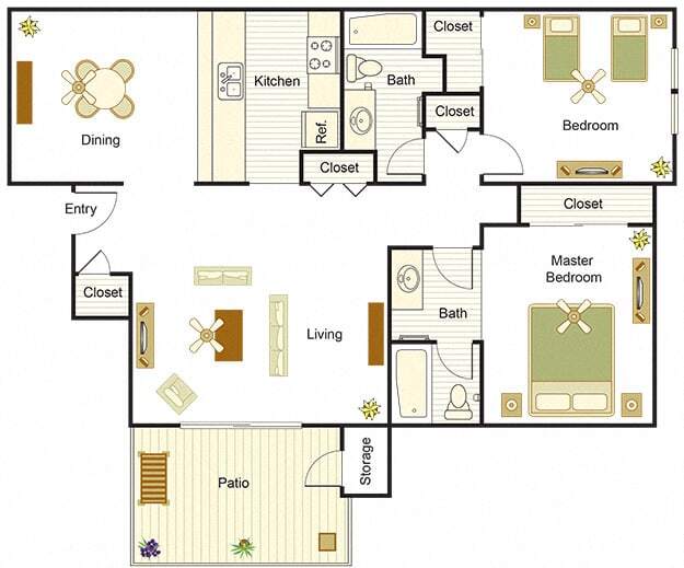 Floorplan - Rivercourt Apartments