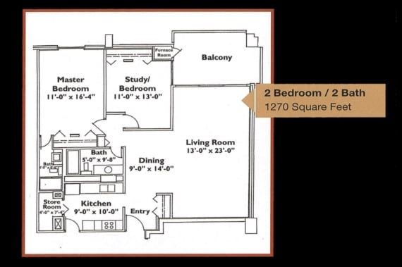 2BR/2BA - Highland Tower