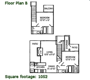 Floor Plan B - The Oaks Of Kingwood