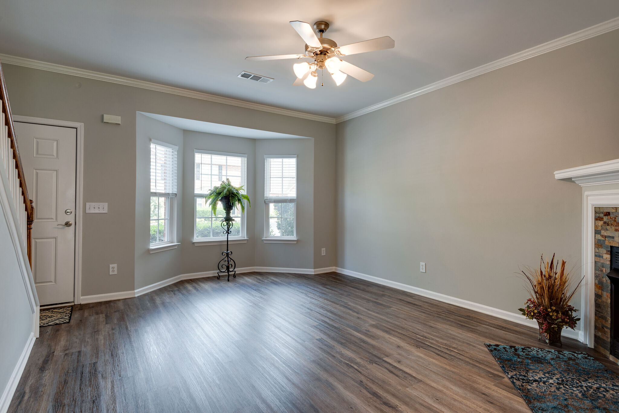 Sunny Living Area with Bay Window - 1101 Downs Blvd