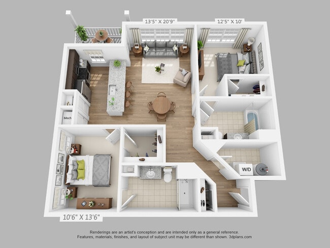 2-Bed, 2-Bath | 1182 sqft B - Westfield 41