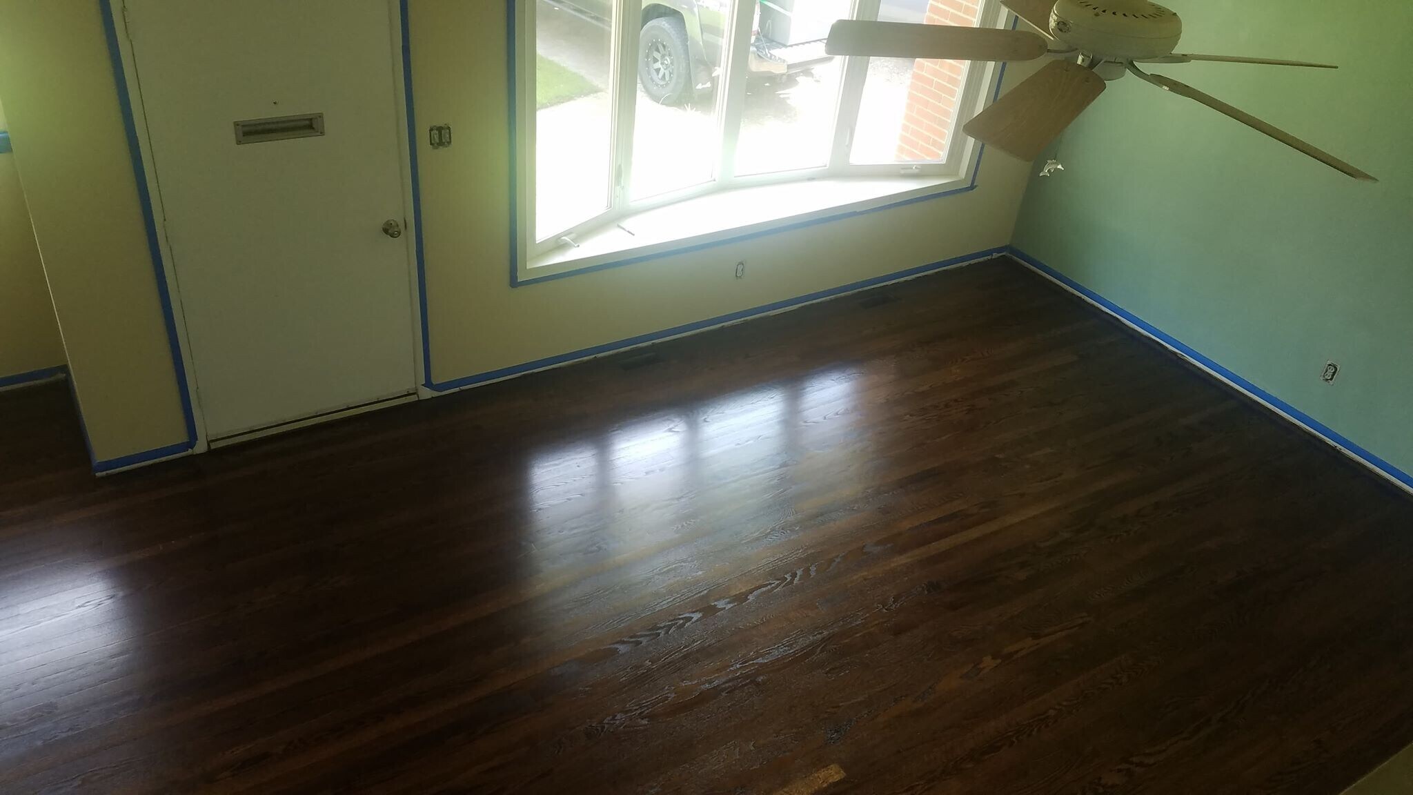 This is what the floors look like currently - 301 Pepper Mill Ct