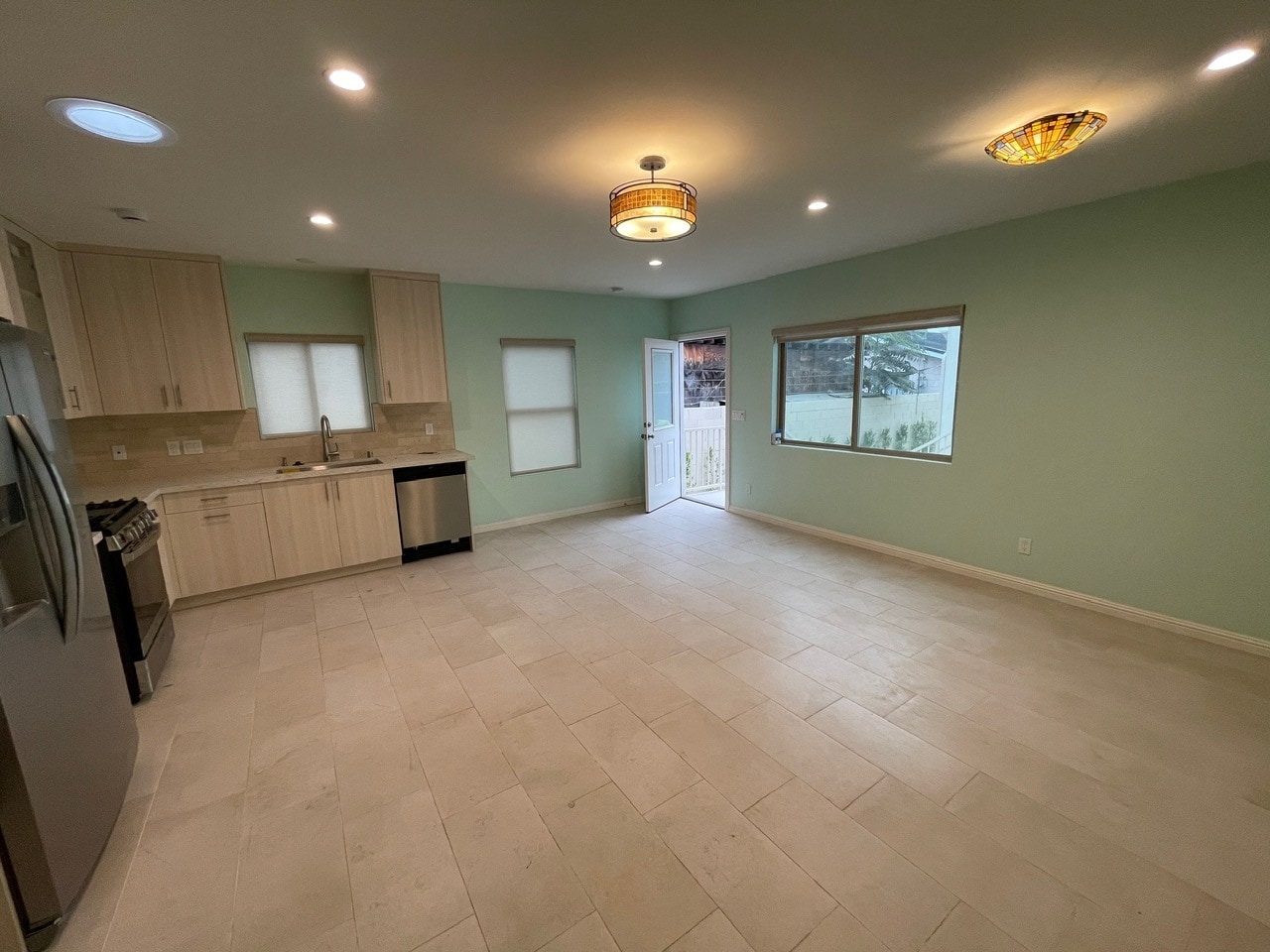 kitchen and living room - 4131 Chevy Chase Dr
