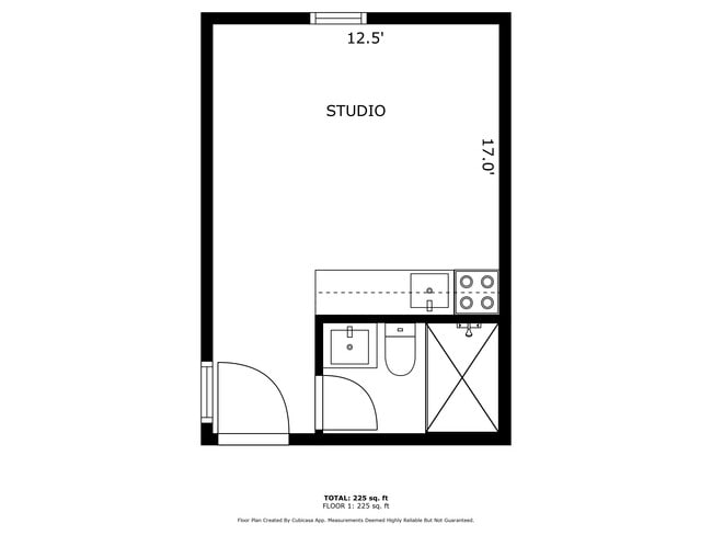 Studio Floorplan - Fernwood Terrace