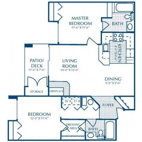 Floorplan - 2200 Big Creek Apartments