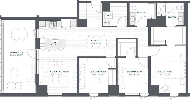 Floorplan - Triangle Square