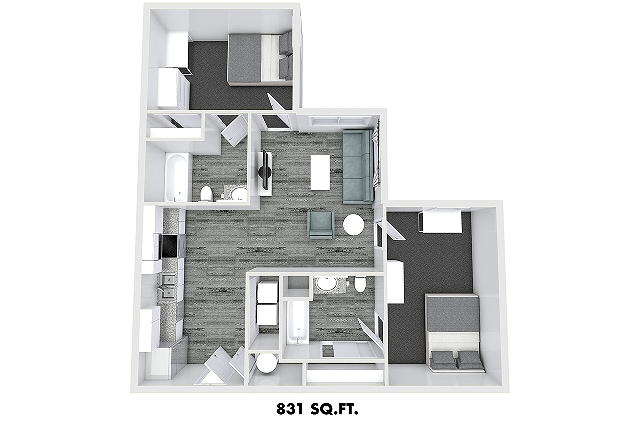 2 Bed 2 Bath B - The Nine