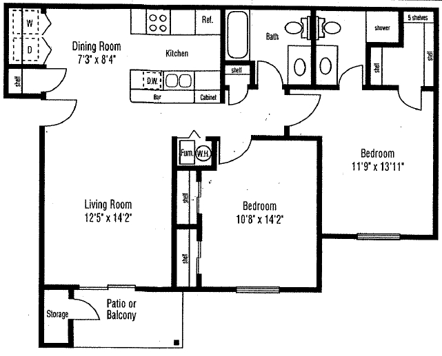 2BR/2BA - Lyons Gate Apartments