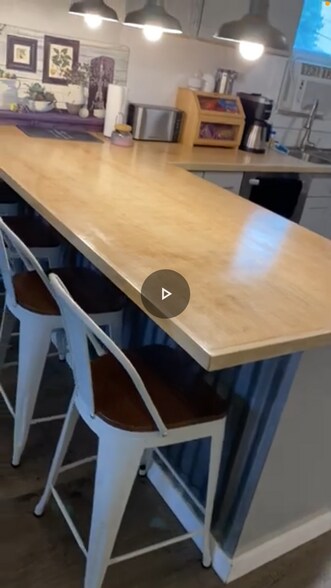 Upstairs Butcher Block Wrap Around Countertop - 20 W 2nd N