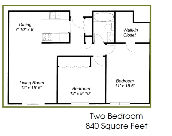 2BR/1BA - Hilltop Lane Apartments