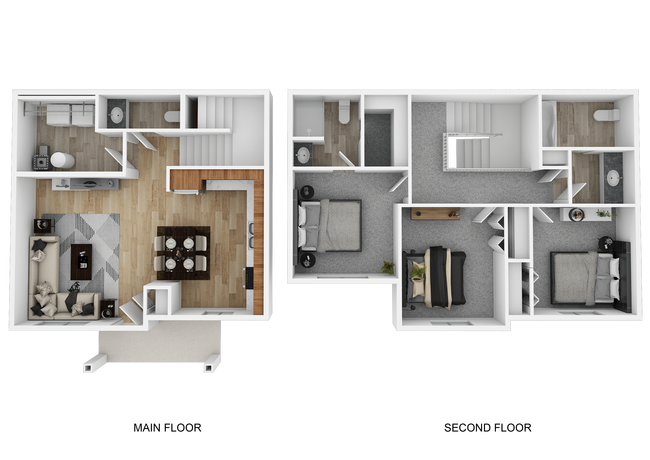 Floorplan - Lacey Village Townhomes