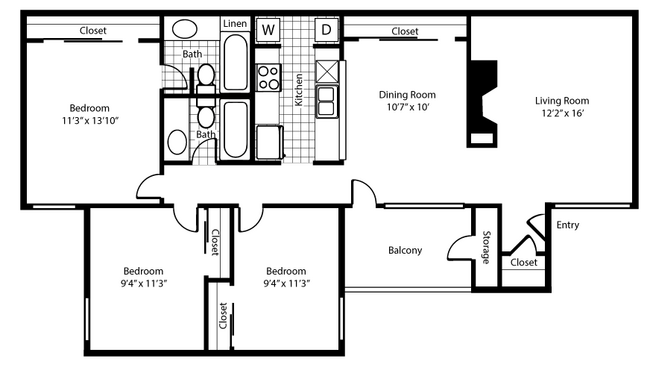 Floorplan - The Summit Apartments