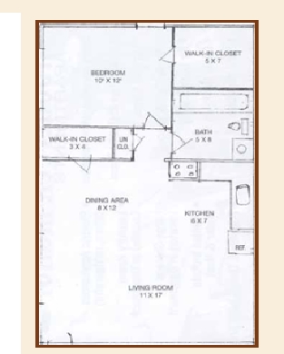 1BR/1BA - Woodcreek Manor Apartments