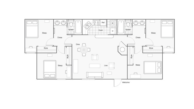 Floorplan - Harper Flatts