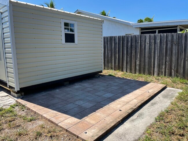 This is the outdoor patio area - 7669 SE James St