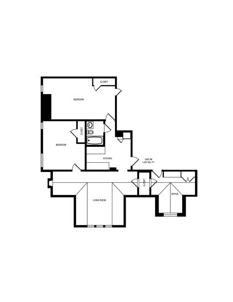 Apartment 6 Floor Plan - 542 6th W St