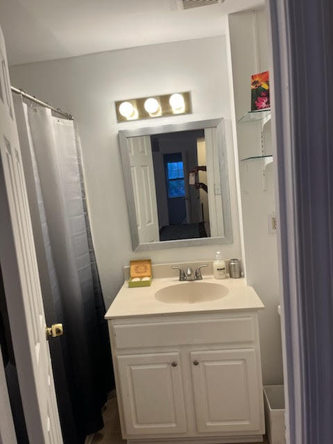 Large bathroom decorated in shades of gray - 1901 E Lombard St