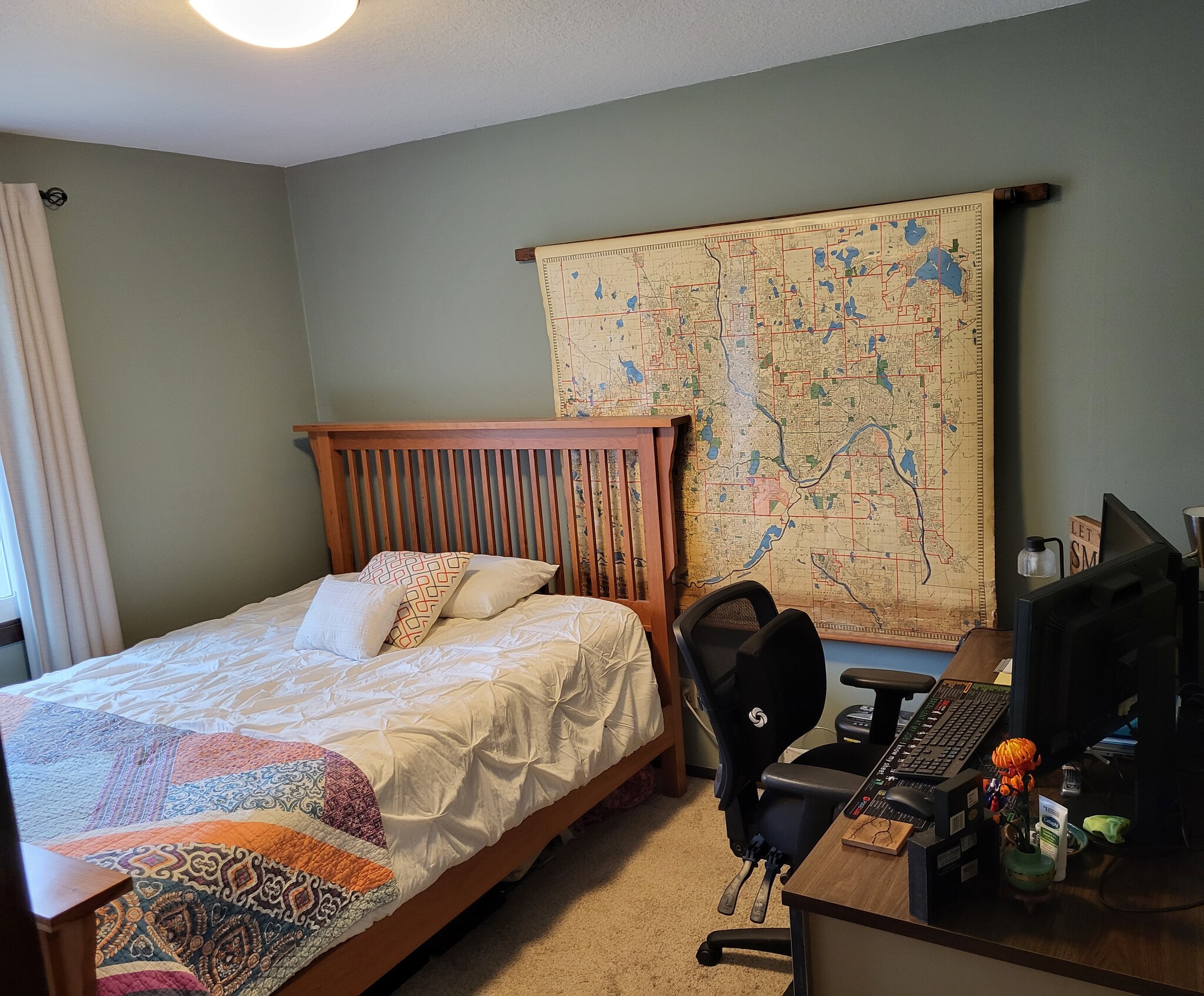 Upper level second bedroom - new carpet will be installed before move in - 8460 Red Oak Dr