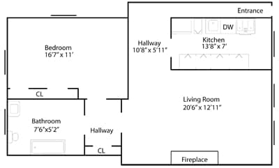 1BR/1BA - Chester Tracey