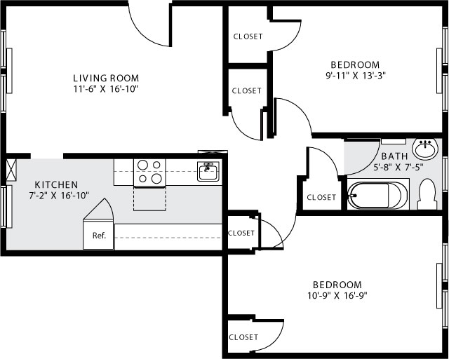 Floorplan - eaves Tunlaw Gardens