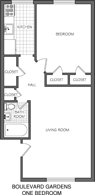 Floorplan - Boulevard Apartments