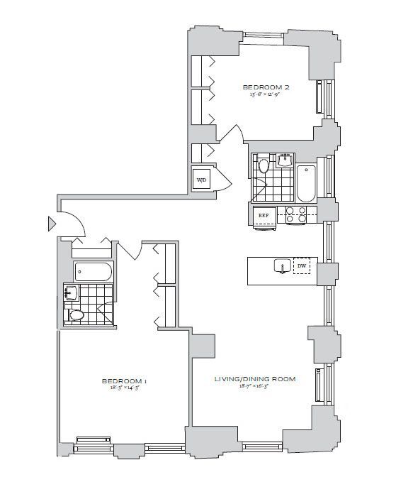 Floorplan - 70 Pine Apartments