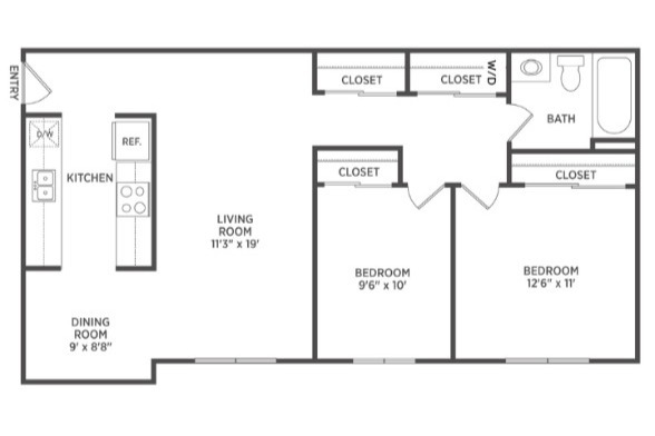 Floorplan - Woodbrook Village Apartments