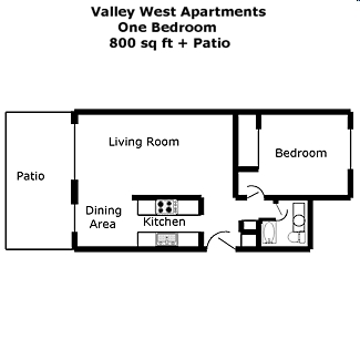 1BR/1BA - Valley West Apartments